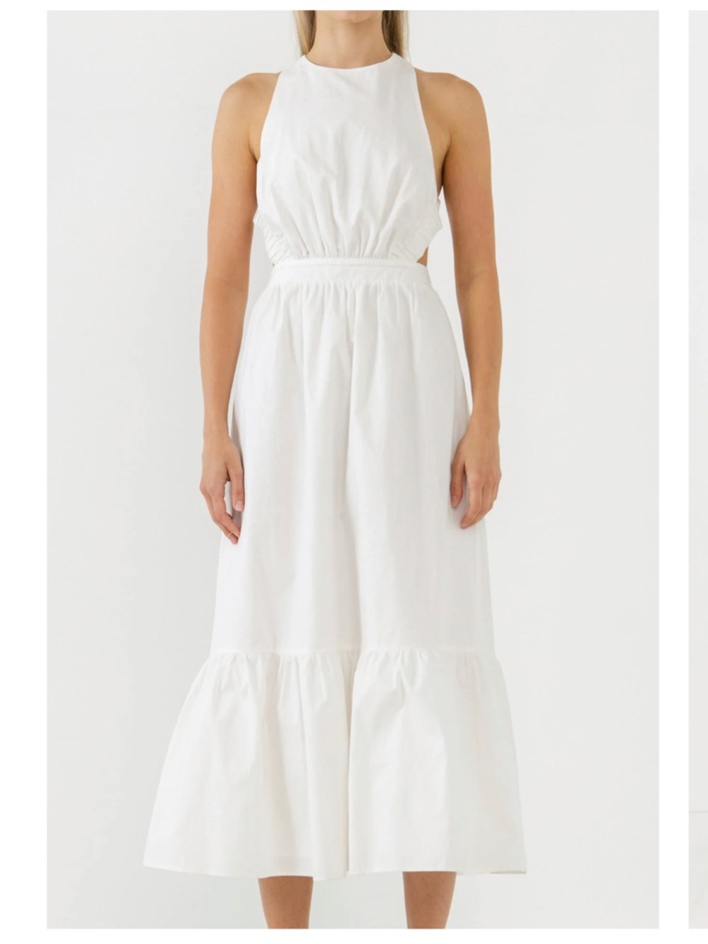 English Factory ELASTIC DETAIL SLEEVELESS DRESS - Picture 3 of 5